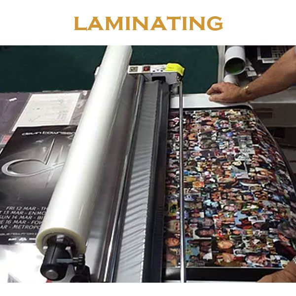 printing, framing, digital conversion, restoration, mounting, laminating;